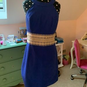 Lilly Pulitzer Dark Blue and Gold Dress